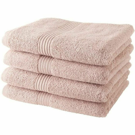 Towels Set TODAY Light Pink 100% cotton (4 Units)
