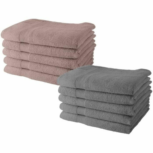 Towel set TODAY Grey 10 Pieces 70 x 130 cm