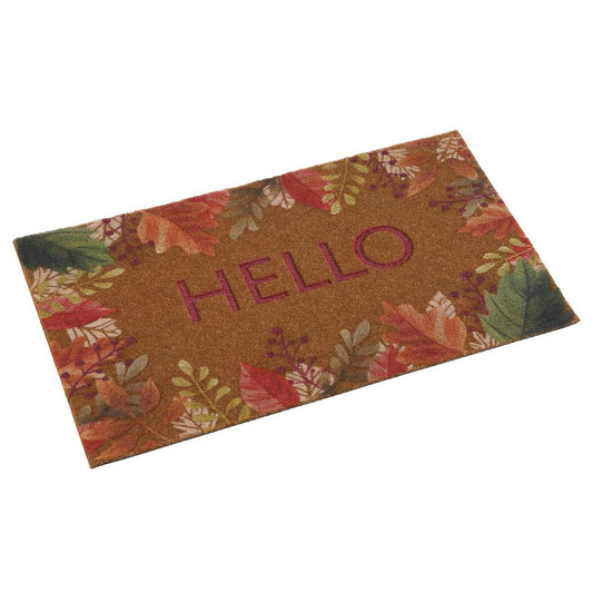 Doormat Versa Hello Floral Thermoplastic Coconut Fibre 40 x 2 x 70 cm