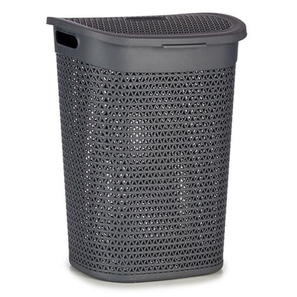 Laundry Basket Anthracite Plastic 60 L 43,5 x 57,5 x 34 cm (6 Units)