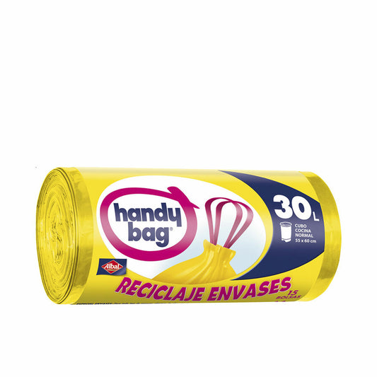 Sacs poubelle Albal Handy Bag jaune 30 L 15 unités
