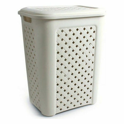 Laundry Basket Tontarelli Arianna With lid Beige 43,5 x 33,5 x 55 cm (6 Units)