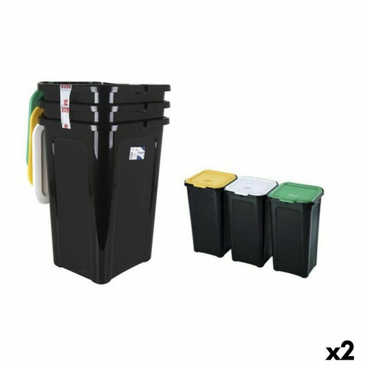 Recycling Waste Bin Tontarelli TON854 44 L (3 Pieces) (2 Units)