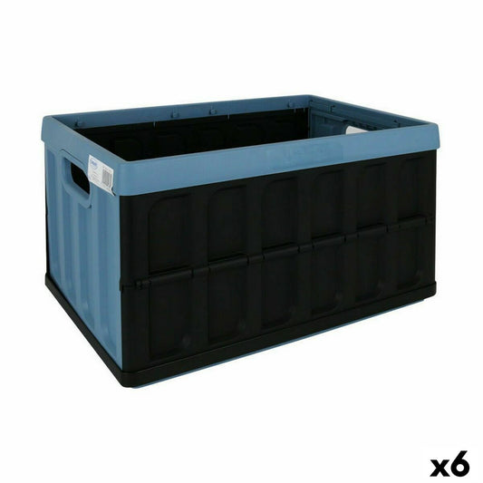 Multi-functionele Kist Tontarelli Blauw Zwart Raad van bestuur 53 x 35 x 28,5 cm (6 Stuks)