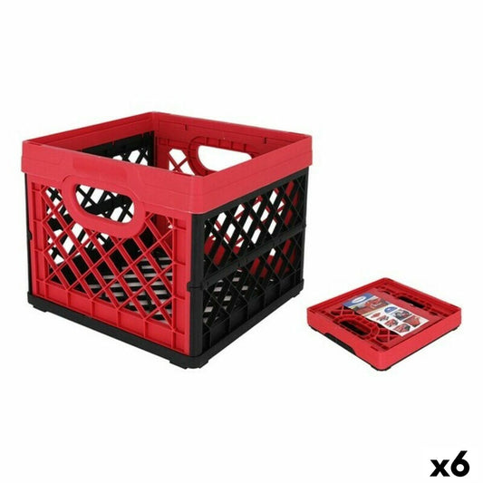 Multi-use Box Tontarelli Red Squared 33,5 x 33, x 27,9 cm (6 Units)
