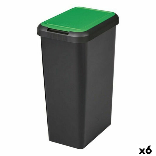 Recycling Waste Bin Tontarelli IN7309 (6 Units) (29,2 x 39,2 x 59,6 cm)
