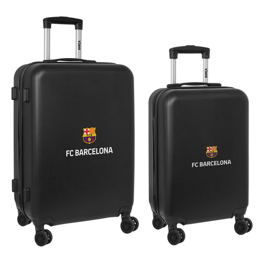 Kofferset F.C. Barcelona + mediano 24 Trolley Schwarz 40 x 63 x 26 cm (2 Stücke)