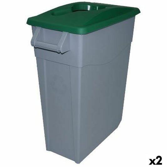 Recycling Papierkorb Denox 65 L grün (2 Stück)