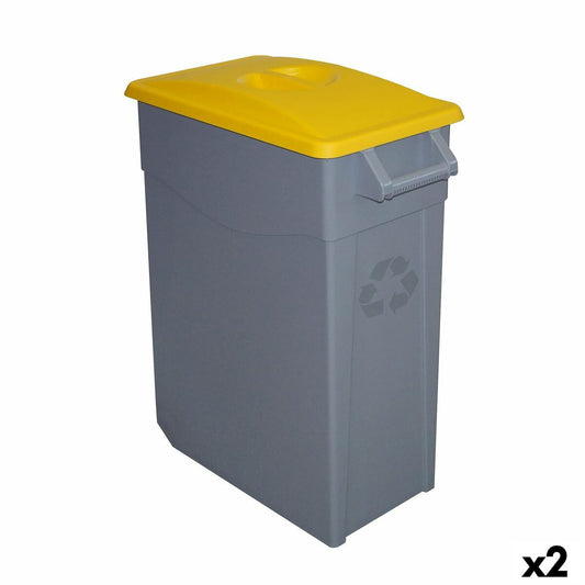 Recycling prullenbak Denox 65 L Geel (2 Stuks)