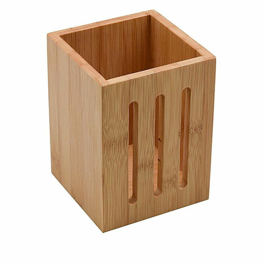 Pot for Kitchen Utensils Versa Bamboo 10 x 13,5 x 10 cm