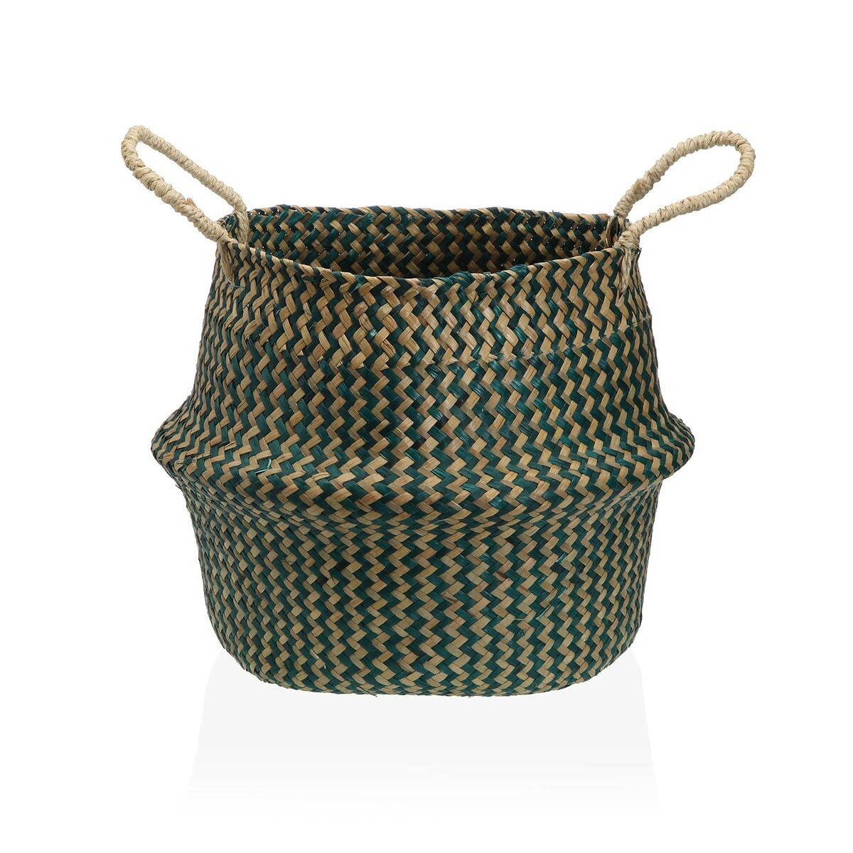Decorative basket Versa Green Marine algae Ø 28 cm