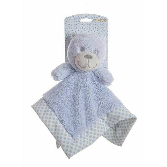 Baby Comforter Teddy Bear double-layer Spots Blue 30 x 30 cm