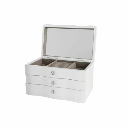 Jewelry box DKD Home Decor 27 x 18 x 16 cm White MDF Wood