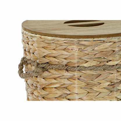 Basket set DKD Home Decor Light brown 44 x 44 x 54 cm Wood Metal 3 Pieces