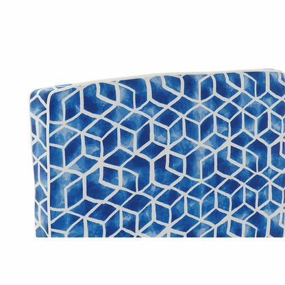 Cushion DKD Home Decor Blue White Rectangular Geometric 190 x 60 x 5 cm (190 x 60 x 5 cm)