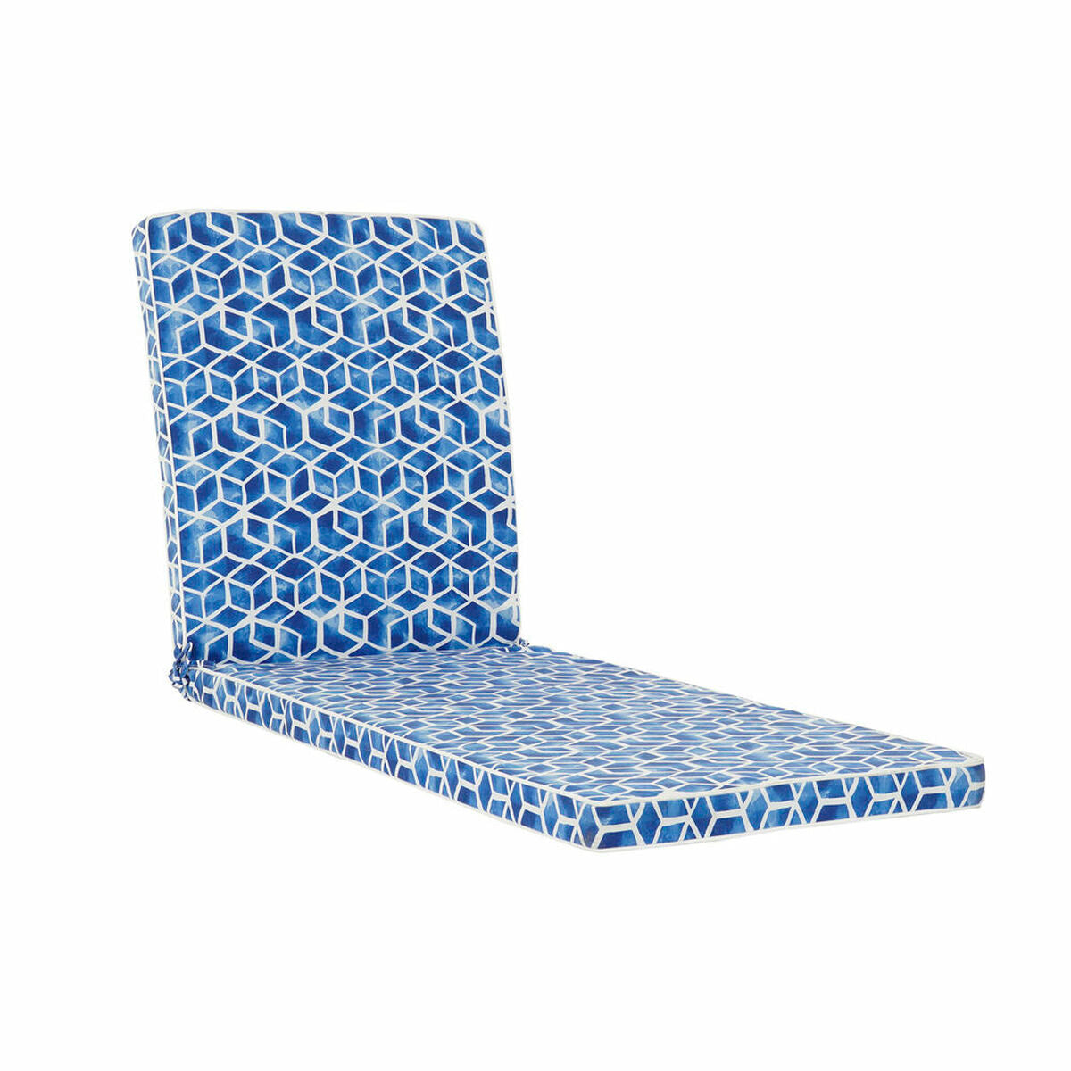 Cushion DKD Home Decor Blue White Rectangular Geometric 190 x 60 x 5 cm (190 x 60 x 5 cm)