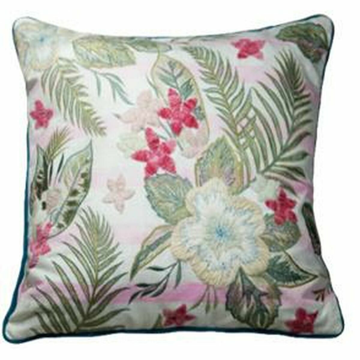 Kissenbezug DKD Home Decor 60 x 1 x 40 cm Rosa grün Tropical