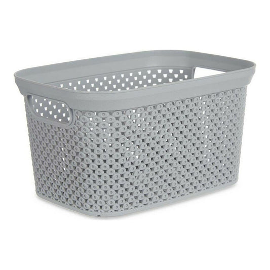 Basket Grey Plastic 3 L 16,5 x 12,5 x 23 cm