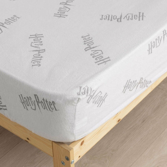 Fitted sheet Harry Potter White Grey 160 x 200 cm