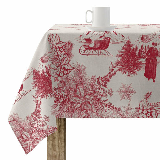 Stain-proof resined tablecloth Belum Christmas Toile 100 x 140 cm