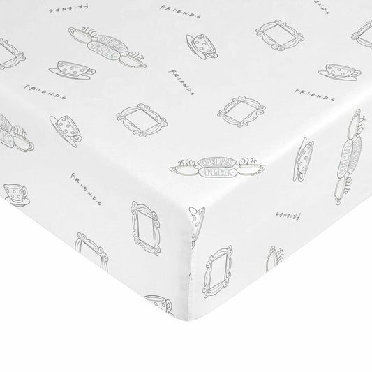Fitted sheet Friends 105 x 200 cm