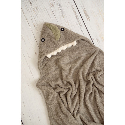 Bath towel Crochetts Grey 148 x 2 x 108 cm Dinosaur