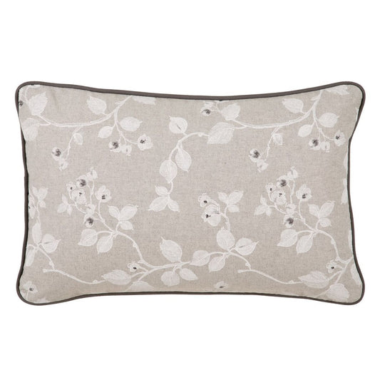 Cushion Grey Flowers 60 x 40 cm