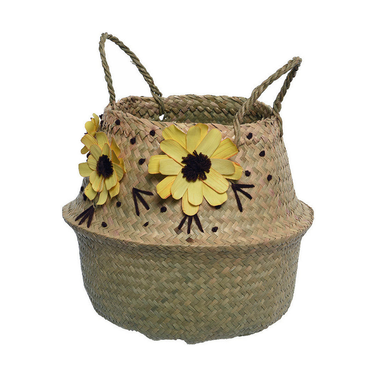 Multi-purpose basket Decoris Spring Brown wicker (30 x 30 cm)