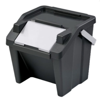 Recycling Papierkorb Tontarelli Moda Stapelbar 28 L Weiß Schwarz (6 Stück)