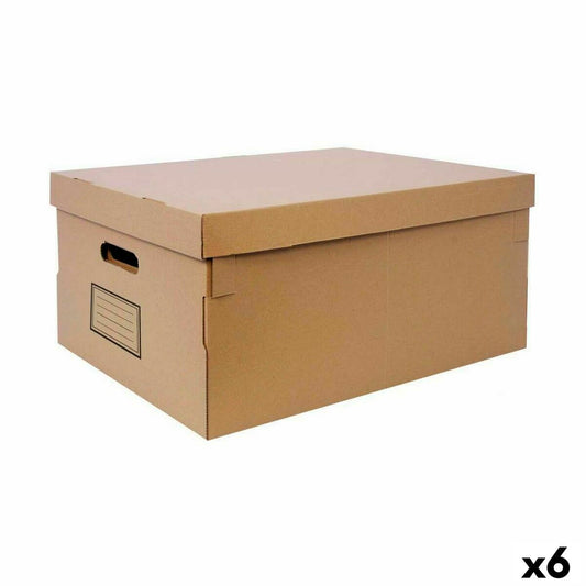 Aufbewahrungsbox mit Deckel Confortime Pappe 45 x 35 x 20 cm (6 Stück)