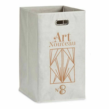 Basket Art Nouveau White Golden Cardboard 60 L 35 x 57 x 35 cm (12 Units)