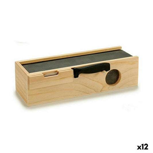 Box with cover Meat Slicer Wood 9,5 x 8 x 30 cm (12 Units)