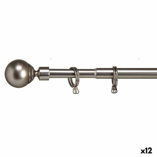 Curtain Bar Extendable Ball Silver Iron 5 x 126 x 5 cm (12 Units)