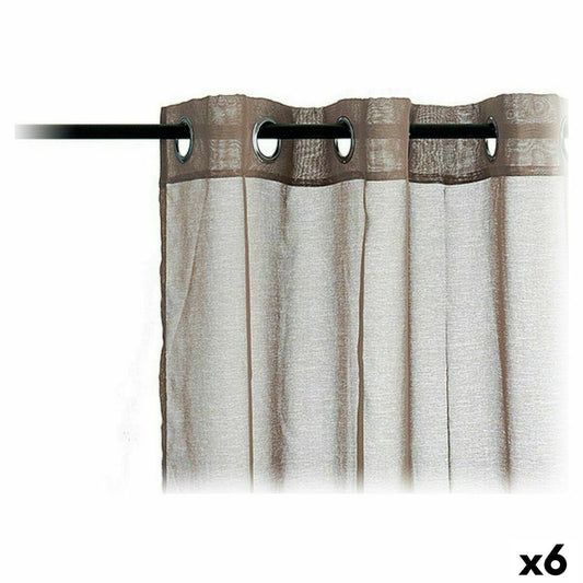 Curtains 140 x 260 cm Brown (6 Units)