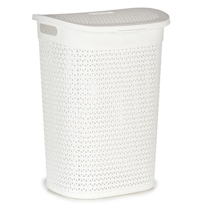 Wäschekorb Weiß Kunststoff 60 L 43,5 x 57,5 x 34 cm (6 Stück)