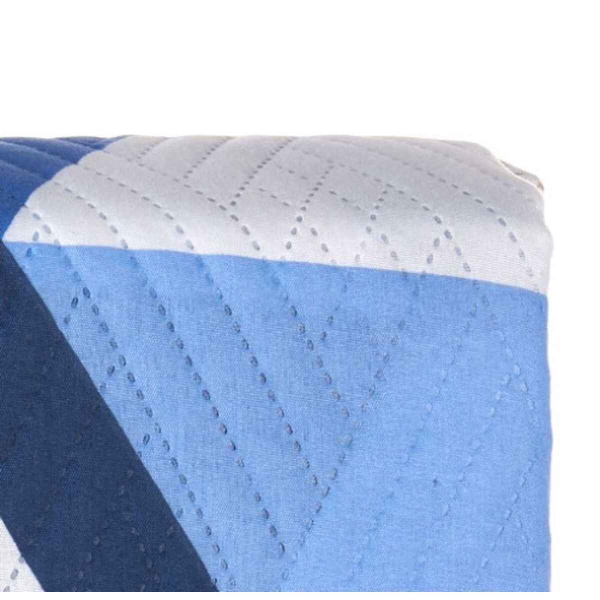 Reversible Bedspread 180 x 260 cm Blue White (6 Units)
