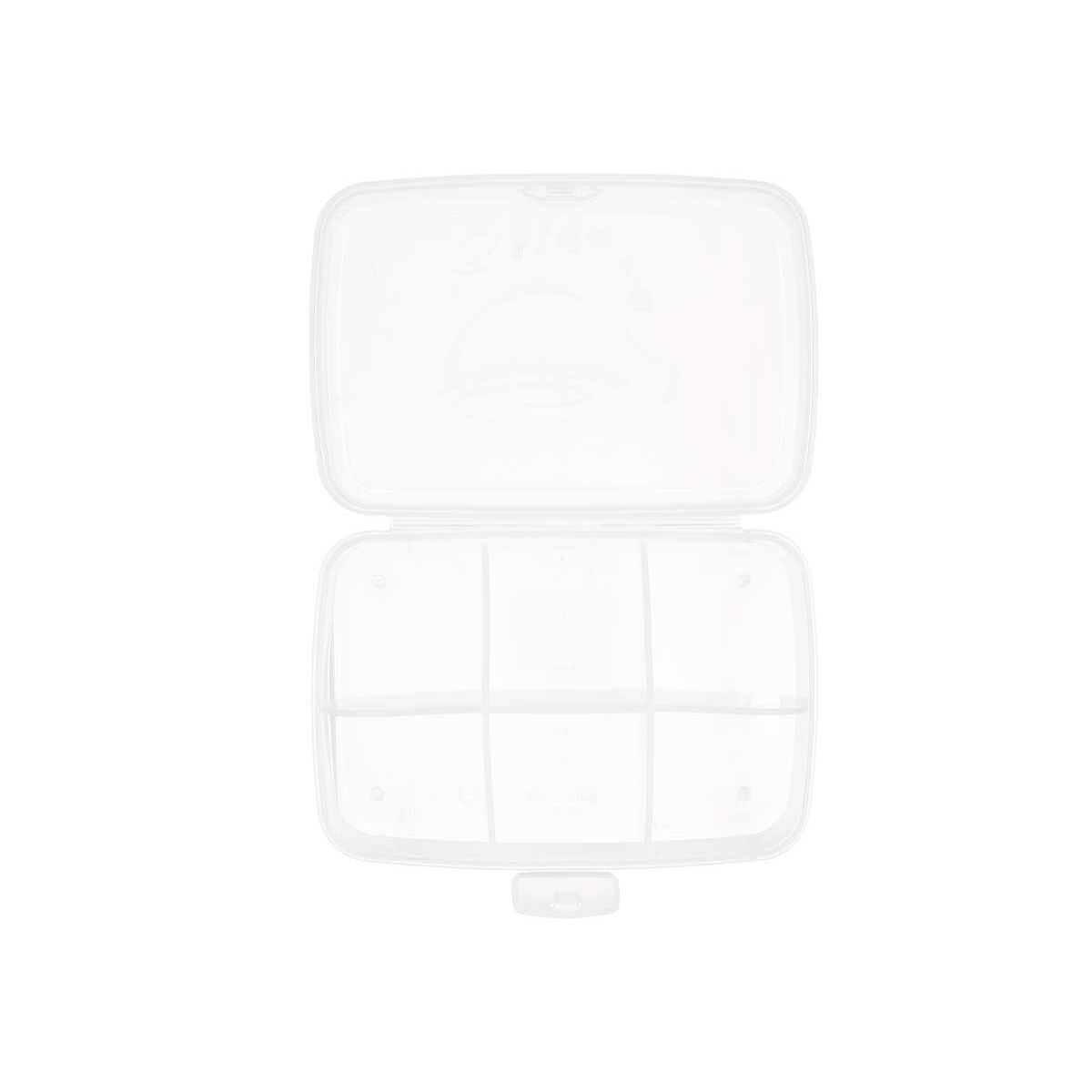 Box with compartments Transparent Plastic 21,5 x 8 x 14,6 cm (12 Units)