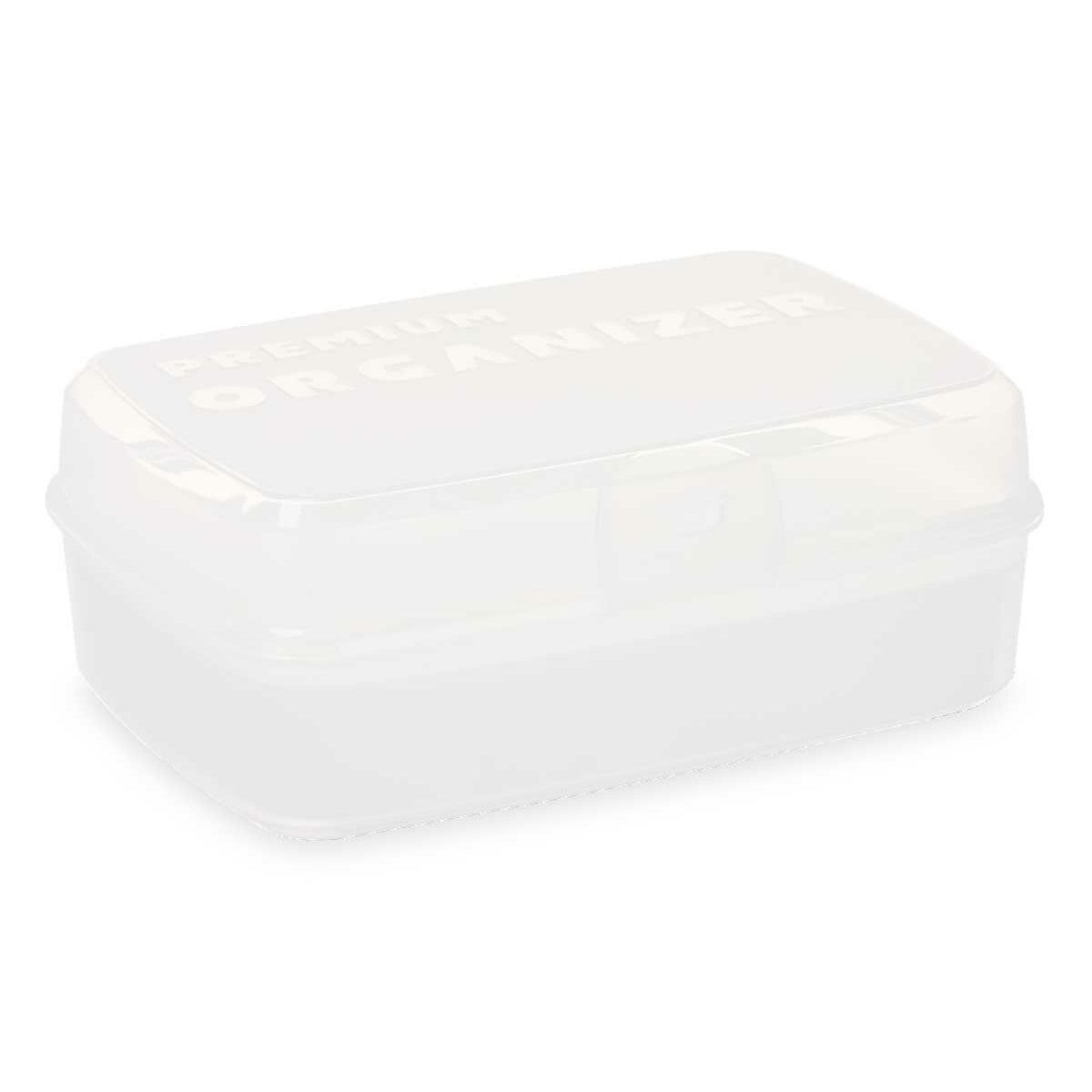 Box with compartments White Transparent Plastic 21,5 x 8,5 x 15 cm (12 Units)
