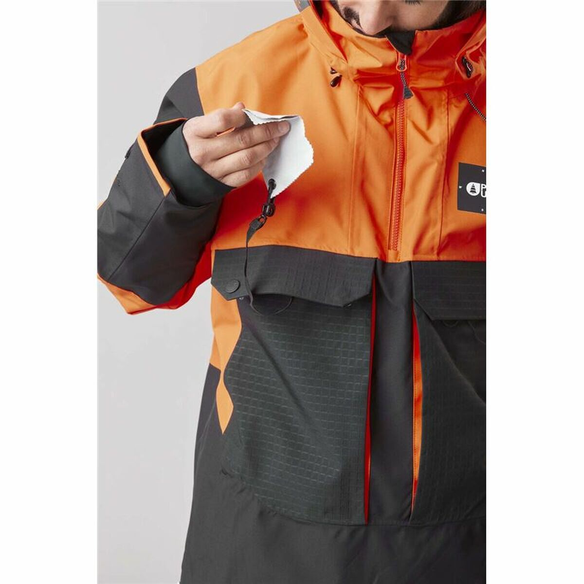 Image de veste de ski Anton Orange pour hommes