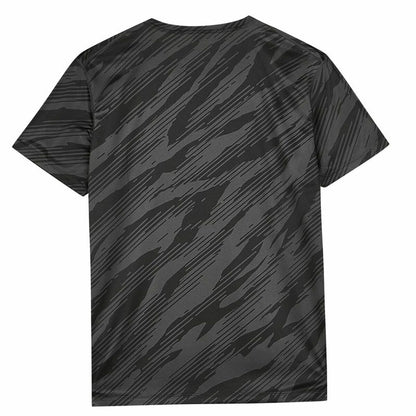 Heren-T-Shirt met Korte Mouwen Asics All Over Print Zwart