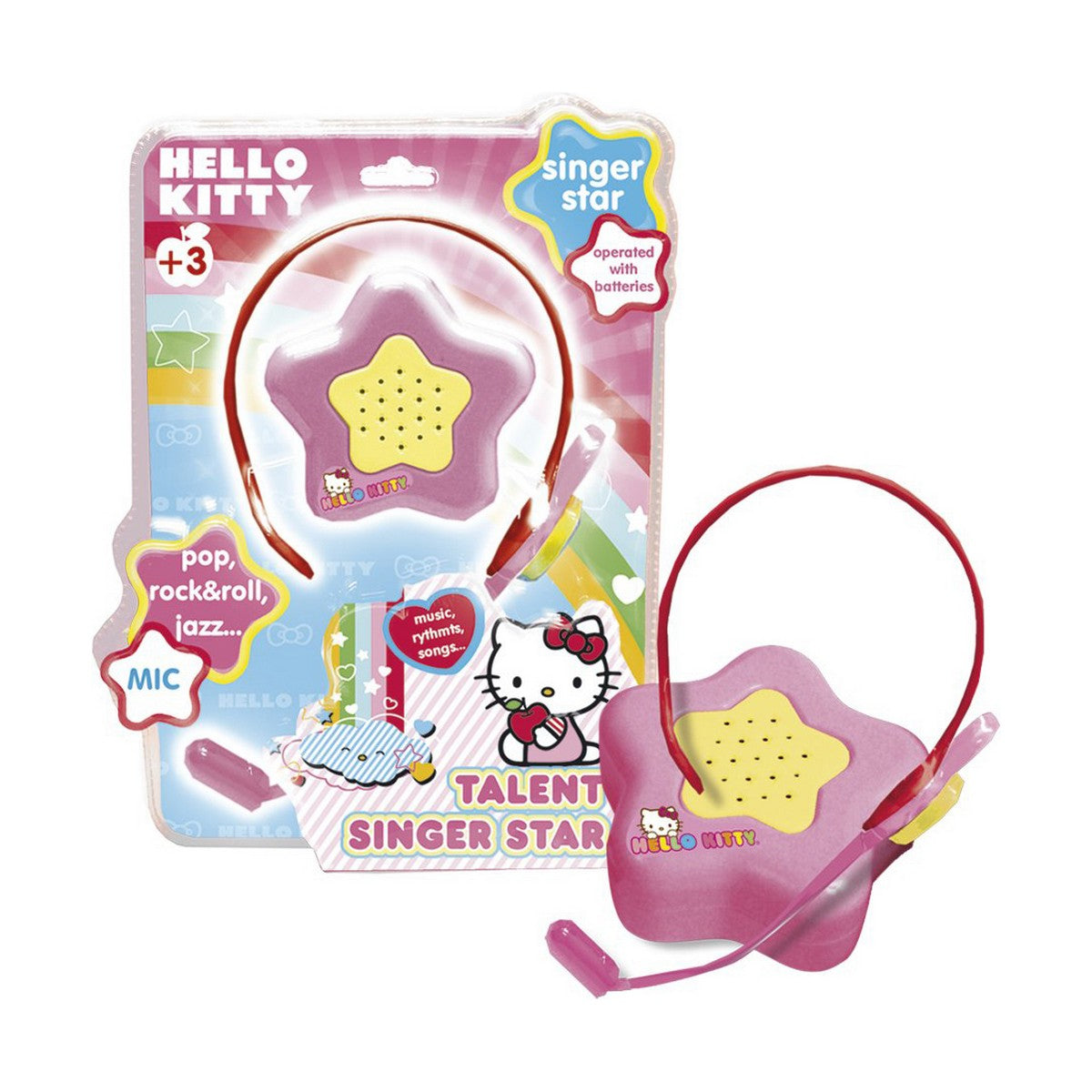 Microphone de karaoké Hello Kitty rose